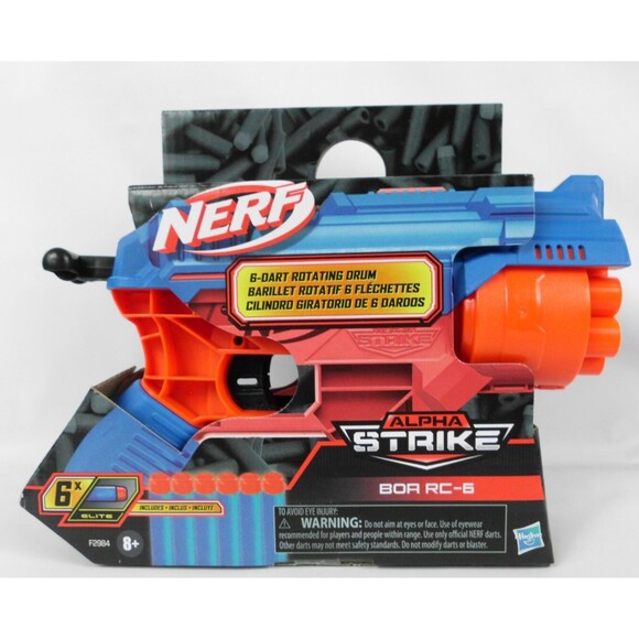 NERF Alpha Strike Blaster BOA RC-6 Includes 6 Darts PN00065005 Hasbro New in Box - Picture 1 of 4